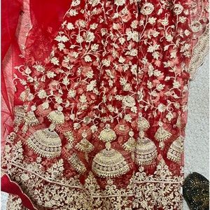 Bridal net saree brand new